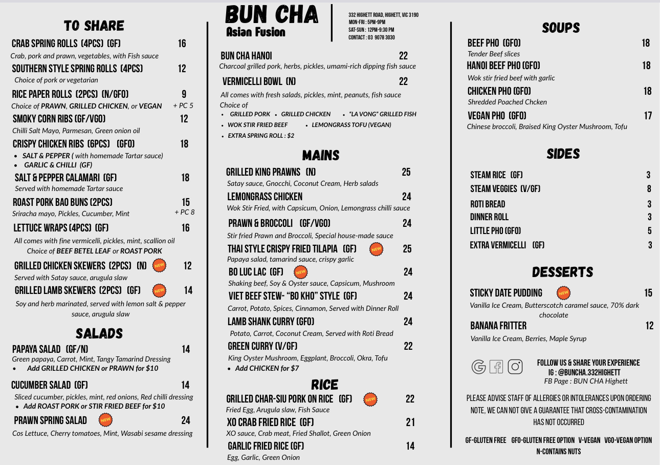 New Menu 