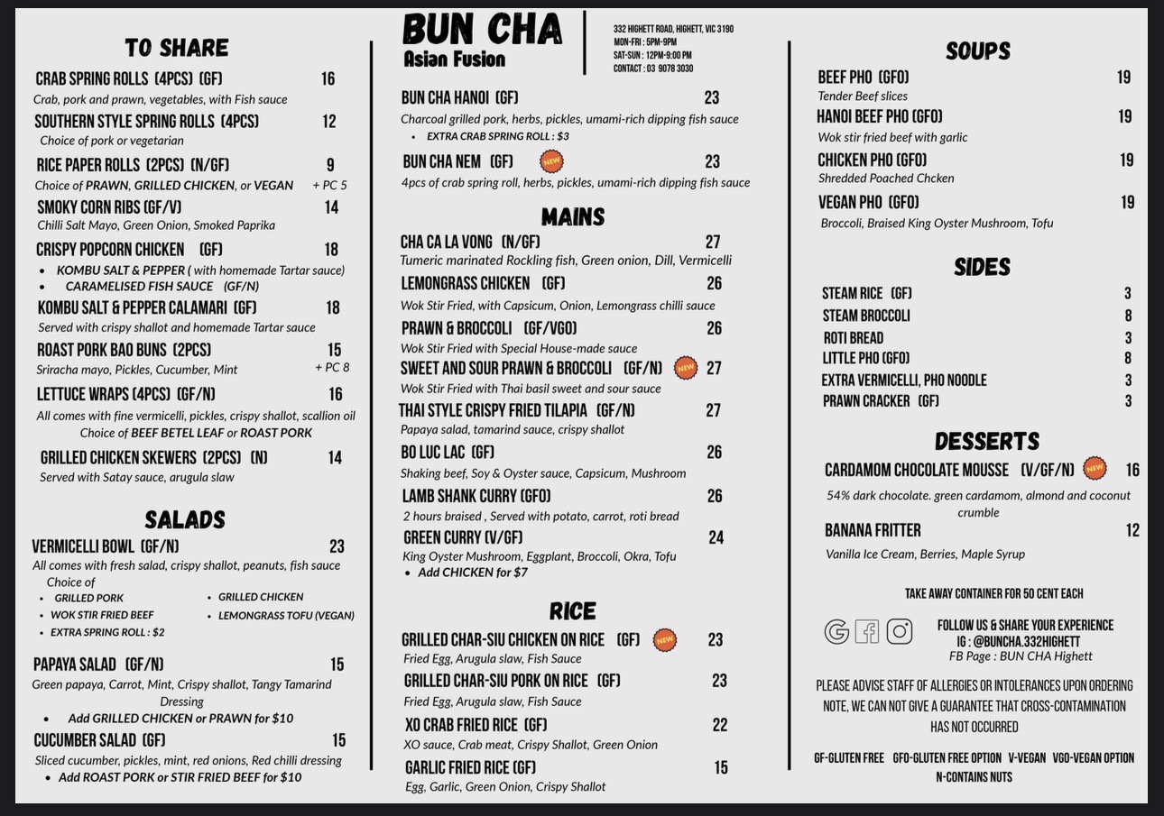 New Menu 